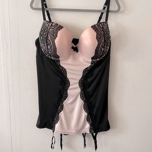 Torrid 3X Light Pink and Black Lingerie